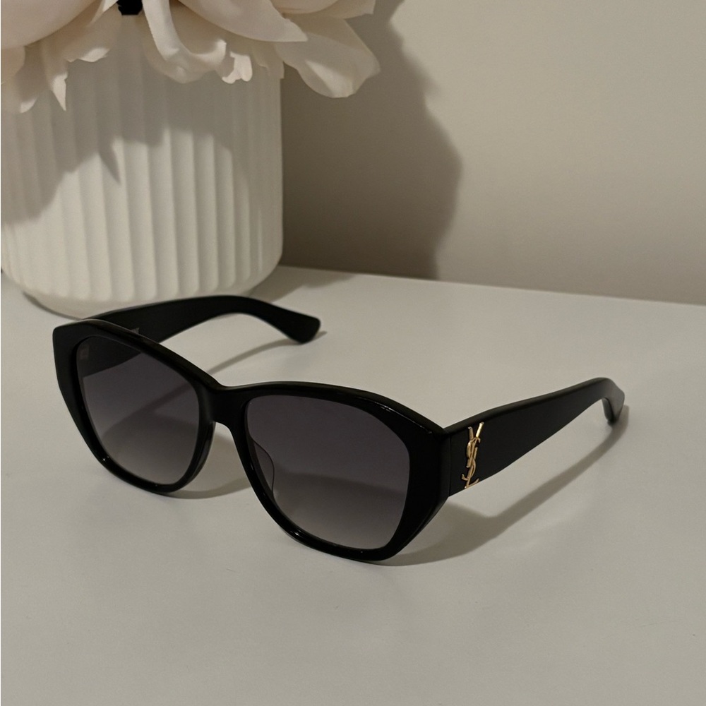 Saint Laurent Glossy Black Sunglasses – With Original Case - Picture 7 of 14